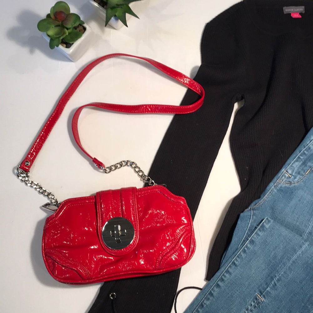 Steve Madden Red Vegan Leather Crossbody Clutch 90’s